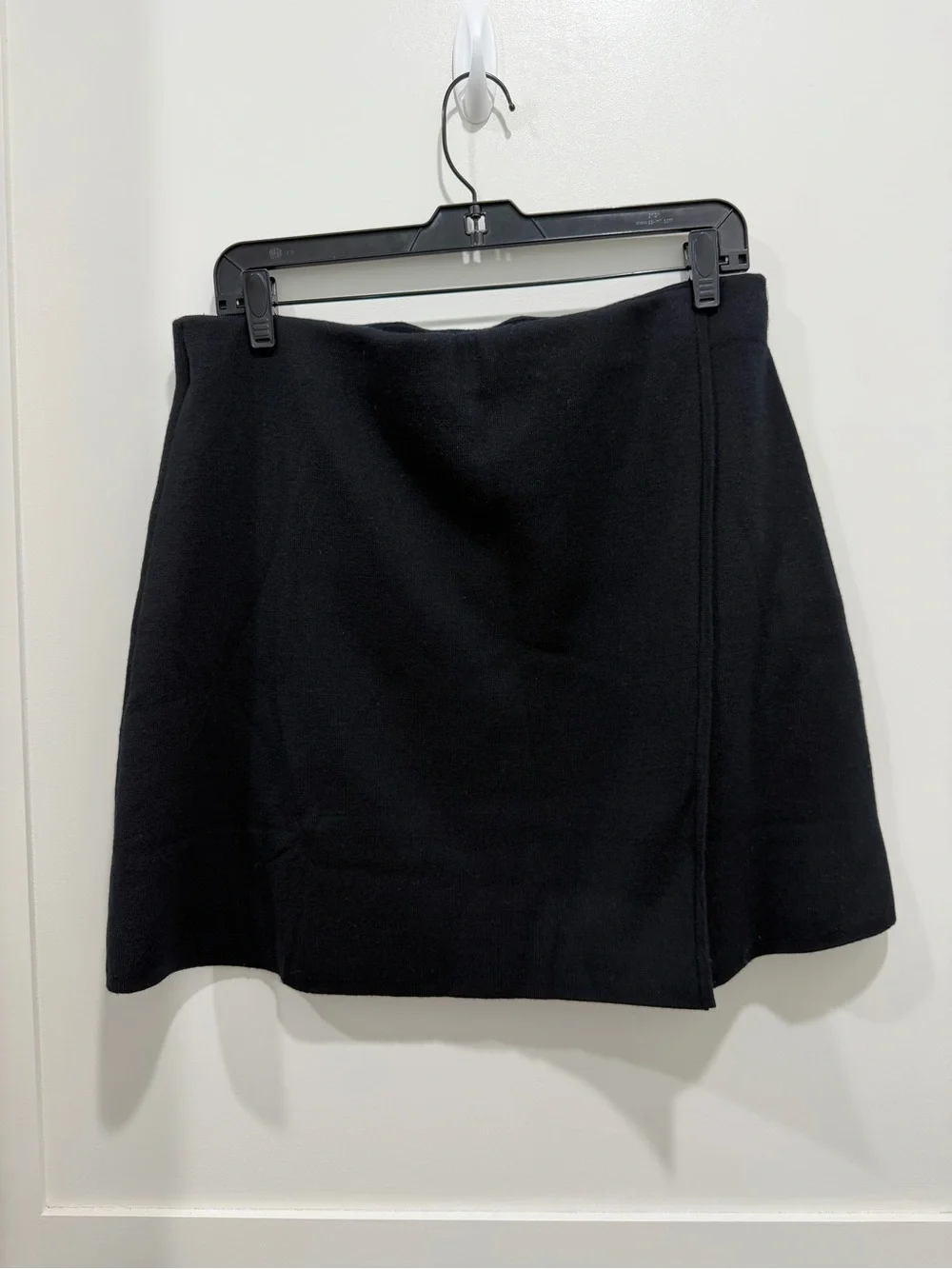 J.Crew Faux Wrap Mini Skirt L Merino Wool Blend NWT Chic